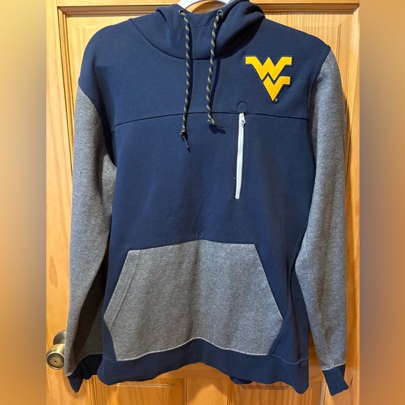 West Virginia Navy and Gray Hoodie women’s size Large could be unisex - Picture 1 of 11